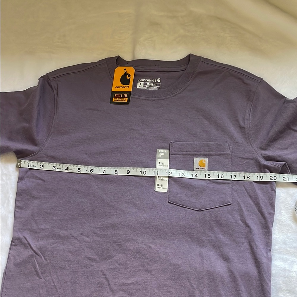Carhartt women’s Short Sleeve Tee in Lavender - Picture 4 of 11